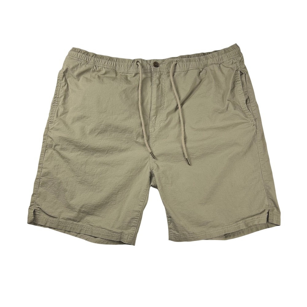 PrAna Breathe Mens XXL Tan Ripstop‎ Hiking Shorts Elastic Drawstring Waist